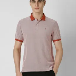 Van Heusen Red Regular fit Print Casual Polo T-Shirt-image-26