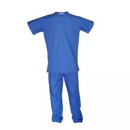 LOYAL NEEDS V Neck Short Sleeves Double Stitch Scrub Suit Customised Polycotton Fabric MSVOCB L Size For Male-image-94