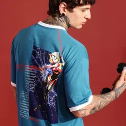 MARVEL STREET Graphic Printed Drop-Shoulder Sleeves Pure Cotton T-shirt-picture-32