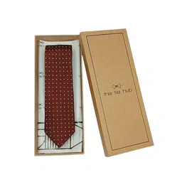 The Tie Hub Men Printed Silk Broad Tie-66