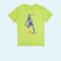Pantaloons Junior Lime Green Cotton Printed T-Shirt-picture-0