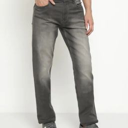 Octave Charcoal Cotton Regular Fit Jeans-image-59