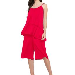 PATRORNA Fuchsia Top With Capris-image-72