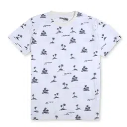 Gini & Jony Kids White Printed T-Shirt-image-53