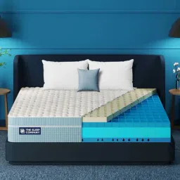 The Sleep Company SmartGrid Luxe Royale White Latex Queen Size Super Soft Mattress 75X60X8 Inch-image-2