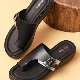 Rocia by Regal Women's Black Toe Ring Wedges-image-69