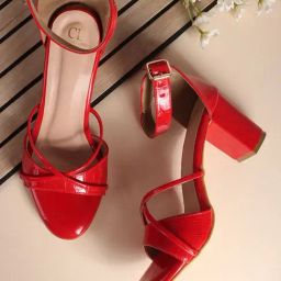 Carlton London Women's Red Ankle Strap Sandals-image-11