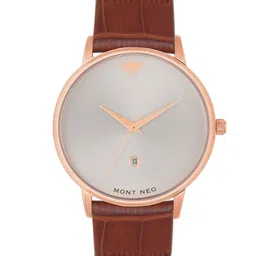MONT NEO Men Embellished Dial & Leather Straps Analogue Watch G1034E-L3303-41