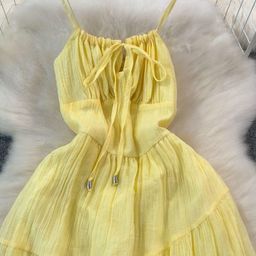 Alamode By Akanksha Women Yellow Bercie Summer Holiday Dress-image-67