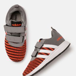 ADIDAS Kids Orange and Grey Textured Dubbers Sneakers-image-83