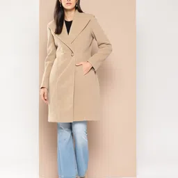 Chemistry Solid Lapel Collar Over Coat-picture-44