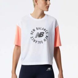New Balance White Cotton Printed Sports T-Shirt-image-33