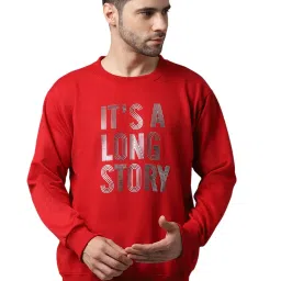 Vimal Jonney Red Printed Sweatshirt image 1