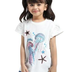 Monte Carlo Girls White Printed Top-image-69