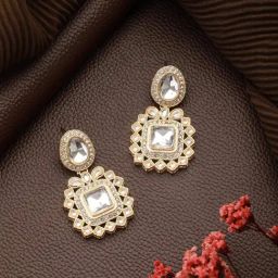 Aatmana Women Geometric Shaped Drop Earrings-31