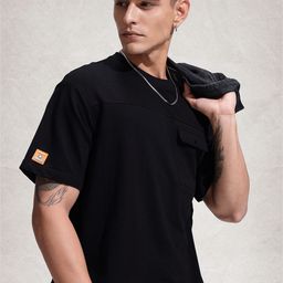 WROGN Drop-Shoulder Sleeves Pure Cotton Oversized T-shirt-image-31