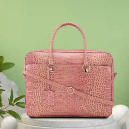 Caprese Faux leather Pink Women Laptop Handbag-picture-29
