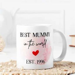 FNP White & Pink Ceramic Best Mom Ever Tribute Mug (325ml)-11