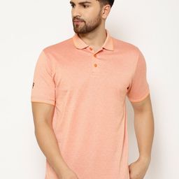 EPPE Men Orange Solid Polo Collar T-shirt-image-22