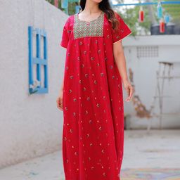 G4Girl Printed Maxi Nightdress-image-74