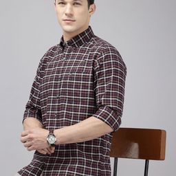 Arrow Manhattan Slim Fit Checked Pure Cotton Casual Shirt-image-91