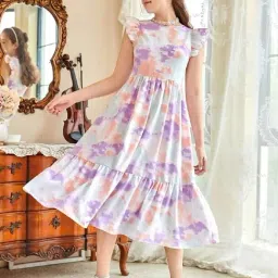 Bolly Lounge Girls Purple Ombre Party Dress-image-44
