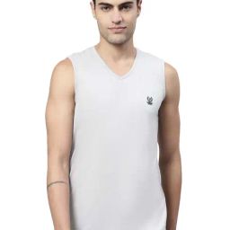 Vimal Jonney Light Grey Regular Fit Tank Tee-image-6