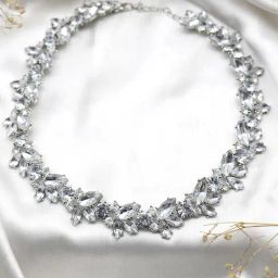 Joker & Witch Pretunia Floral Silver Choker Necklaces-image-9