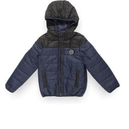 U.S. Polo Assn. Kids Navy & Black Color Block Full Sleeves Puffer Jacket-image-93
