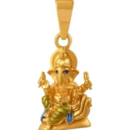 P.C. Chandra Jewellers 22KT Yellow Gold With Lord Ganesha Pendant (Without Chain) for Women & Girls-image-57