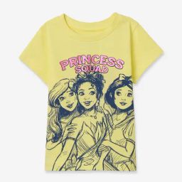 The Souled Store Girls Yellow Cotton Regular Fit Graphic T-Shirt-image-96