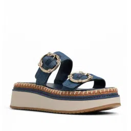 Aldo Women's KAEITHIEN Dark Blue Slide Wedges-image-61
