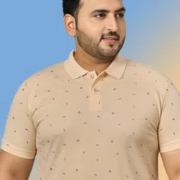 Zigo Plus Size Conversational Printed Polo Collar T-shirt-image-61