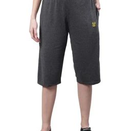 Vimal Jonney Grey Regular Fit Mid Rise Capris-image-21