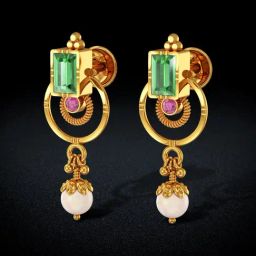 Joyalukkas 22k Gold Charming Drop Earrings for Women-image-60