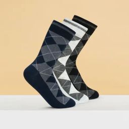 Byford by Pantaloons Multicoloured Checks Socks - Pack of 3-21
