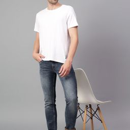 Cantabil Men Blue Heavy Fade Stretchable Jeans-image-68