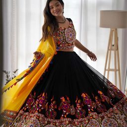 AMIIRA Embroidered Semi-Stitched Lehenga Choli-picture-18