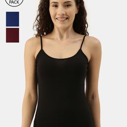 appulse Women Pack Of 3 Solid Cotton Camisoles-image-127