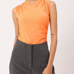 Sleek Cute Chic V-Neck Gathers Detail Bodysuit-picture-3