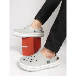 Carlton London Women Grey Round Toe Clogs-picture-7