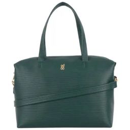 Baggit Dark Green PVC Textured Bowler Handbag-image-98