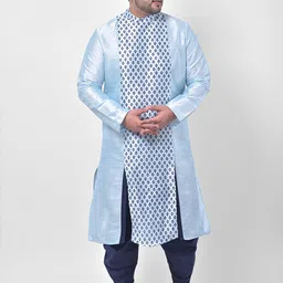 DEYANN PLUS Men Blue Printed Kurta-picture-33