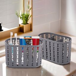 Kuber Industries Grey 2 Pieces Hanging & Wall Mounted Organisers-92