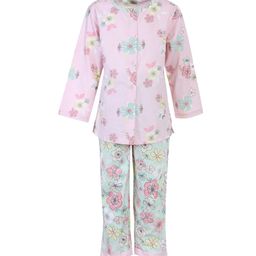 A Little Fable Girls Green & Pink Printed Night suit-image-91