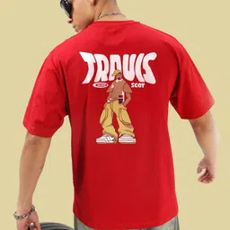 BDSQUARE Men Printed Drop-Shoulder Sleeves Applique T-shirt-image-38