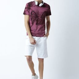 Huetrap Men Maroon Printed Round Neck T-shirt-image-17