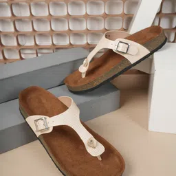 MOZAFIA Women T-Strap Flats with Buckles-image-73