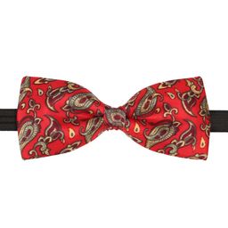 Tossido Red Printed Bow Tie-image-46