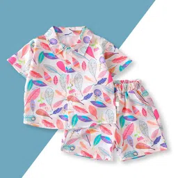 YK Boys Printed Shirt & Shorts Clothing Set-picture-6
